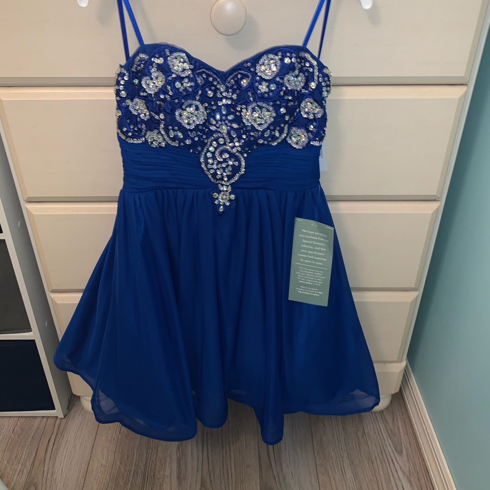 Juniors Royal Blue Formal Dress